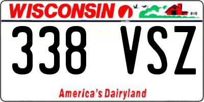 WI license plate 338VSZ