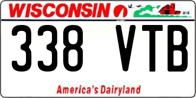 WI license plate 338VTB