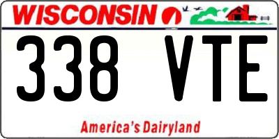WI license plate 338VTE