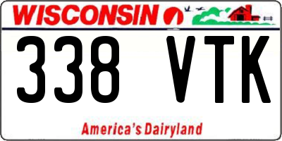 WI license plate 338VTK