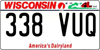 WI license plate 338VUQ