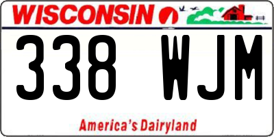 WI license plate 338WJM