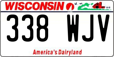 WI license plate 338WJV