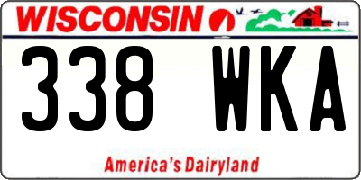 WI license plate 338WKA