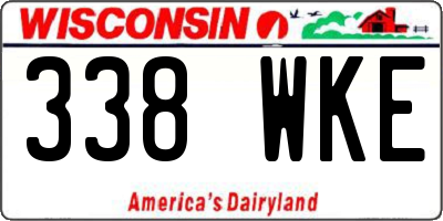 WI license plate 338WKE