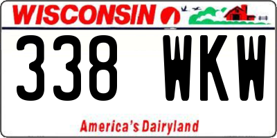 WI license plate 338WKW