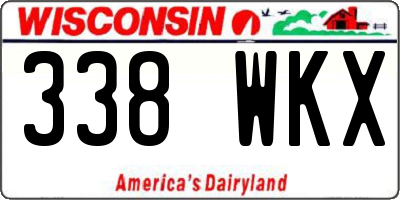 WI license plate 338WKX