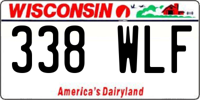 WI license plate 338WLF