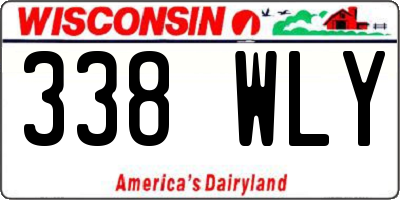 WI license plate 338WLY
