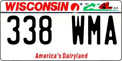 WI license plate 338WMA