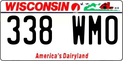 WI license plate 338WMO