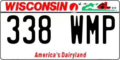 WI license plate 338WMP