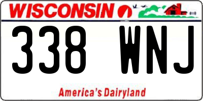 WI license plate 338WNJ
