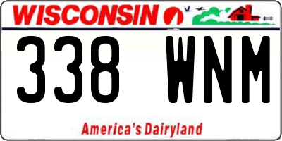 WI license plate 338WNM