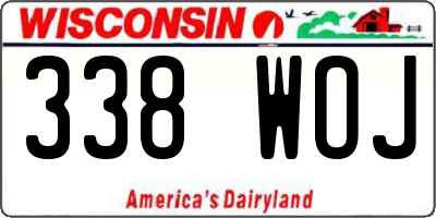 WI license plate 338WOJ