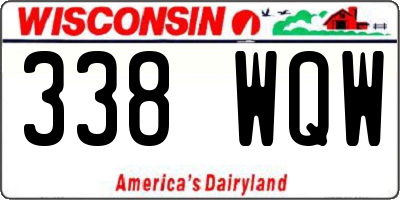 WI license plate 338WQW