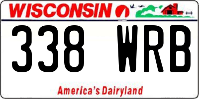 WI license plate 338WRB