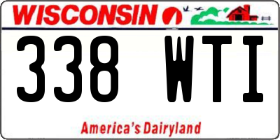 WI license plate 338WTI