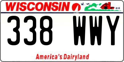 WI license plate 338WWY