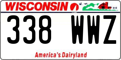 WI license plate 338WWZ