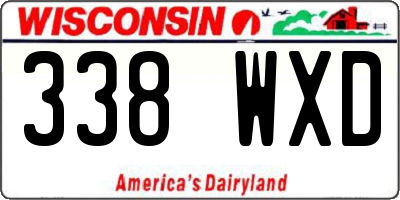 WI license plate 338WXD
