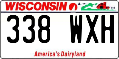 WI license plate 338WXH
