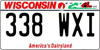 WI license plate 338WXI