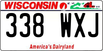 WI license plate 338WXJ