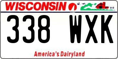 WI license plate 338WXK