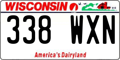 WI license plate 338WXN