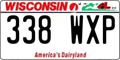 WI license plate 338WXP