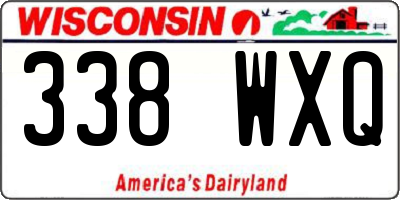 WI license plate 338WXQ