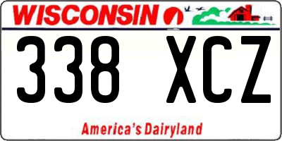 WI license plate 338XCZ