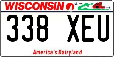 WI license plate 338XEU