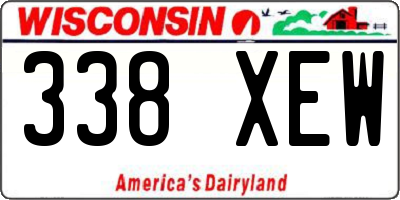 WI license plate 338XEW