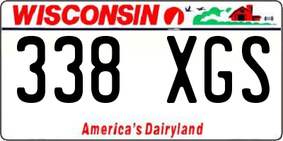 WI license plate 338XGS