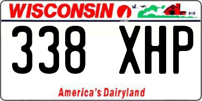 WI license plate 338XHP