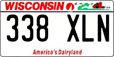 WI license plate 338XLN