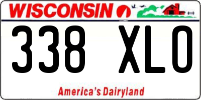 WI license plate 338XLO