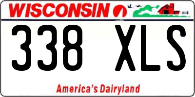 WI license plate 338XLS