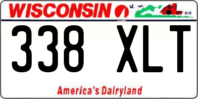 WI license plate 338XLT