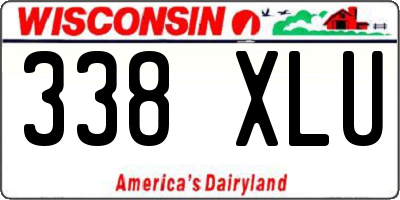 WI license plate 338XLU