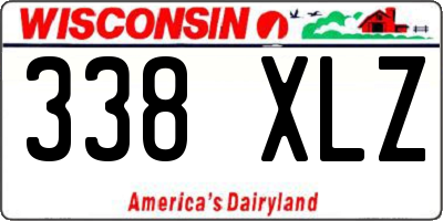 WI license plate 338XLZ