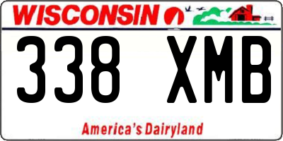 WI license plate 338XMB