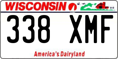 WI license plate 338XMF