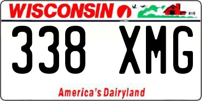 WI license plate 338XMG