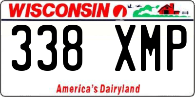 WI license plate 338XMP