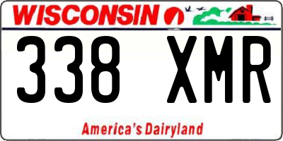 WI license plate 338XMR