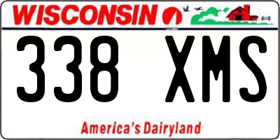 WI license plate 338XMS