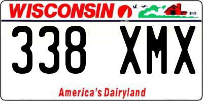 WI license plate 338XMX
